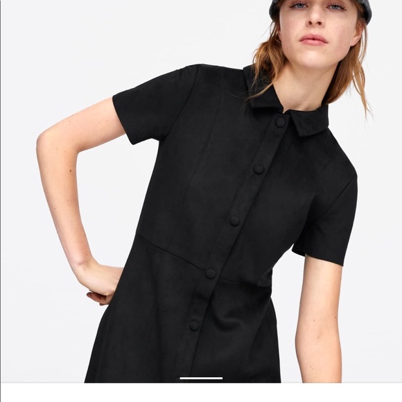 Black suede dress - Picture 2 of 7